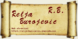 Relja Burojević vizit kartica